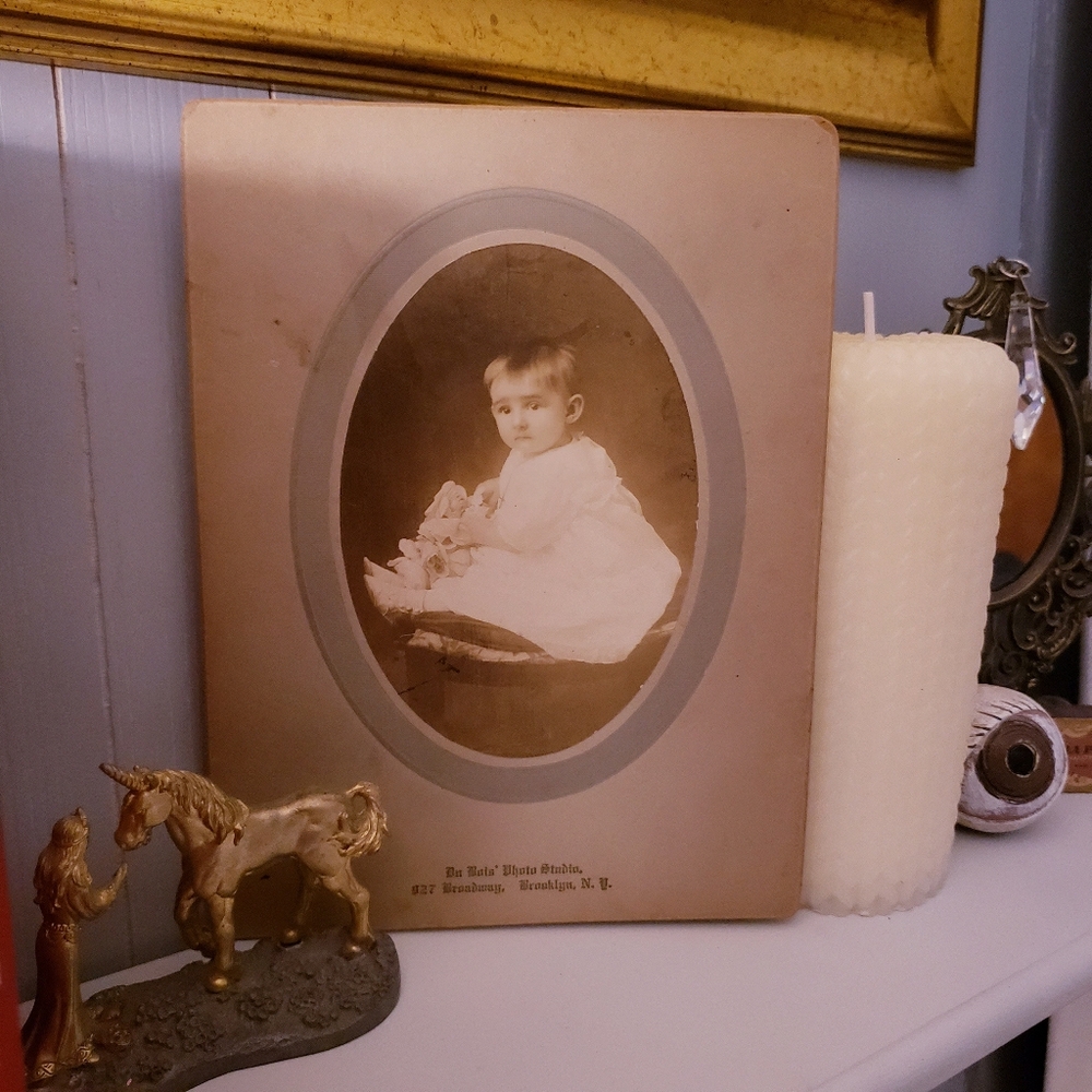 Vintage Sepia-Toned Baby Photograph